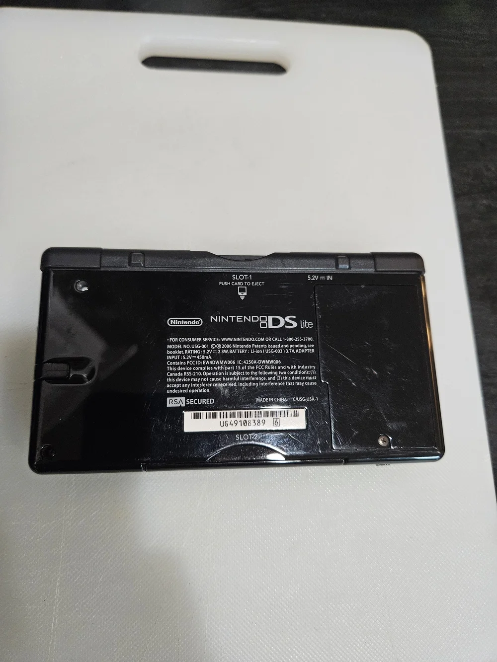 Nintendo DS Lite Handheld Console - Black With Box, Inserts, And Charger